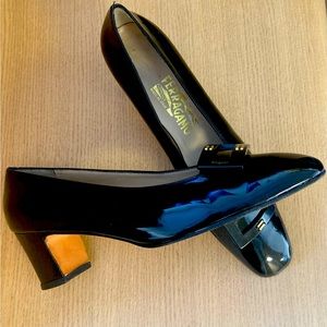 Vintage Ferragamo Patent Leather Pumps